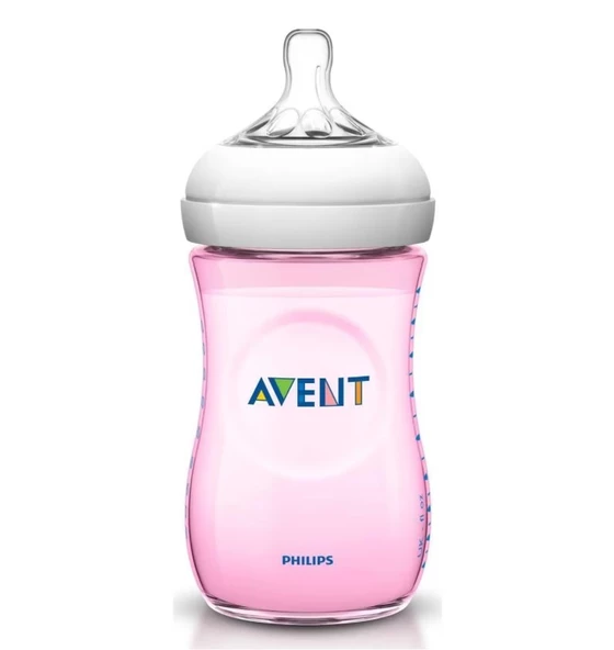 AVENT Avent Natural PP Biberon 260 ml - Pembe
