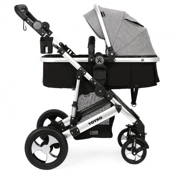 Yoyko Yoyko Ultimate Travel Sistem Bebek Arabası 3 in 1 Gri Silver - 6