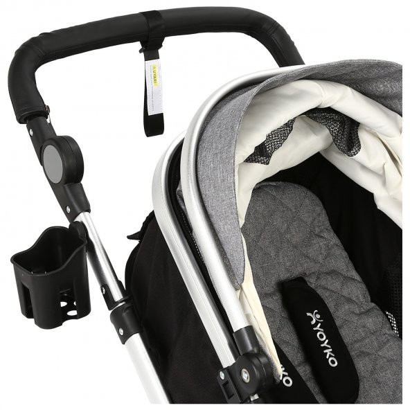 Yoyko Yoyko Ultimate Travel Sistem Bebek Arabası 3 in 1 Gri Silver - 12
