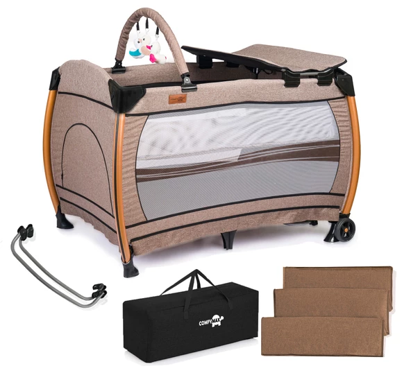 Comfymax Comfymax Power Park Yatak Oyun Parkı 70x110 - Wood Brown