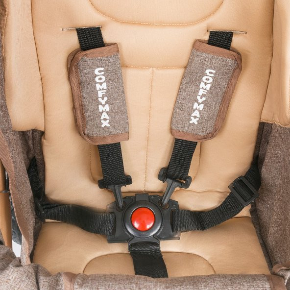 Comfymax Comfymax Tam Yatar Baston Bebek Arabası - Wood Brown - 6