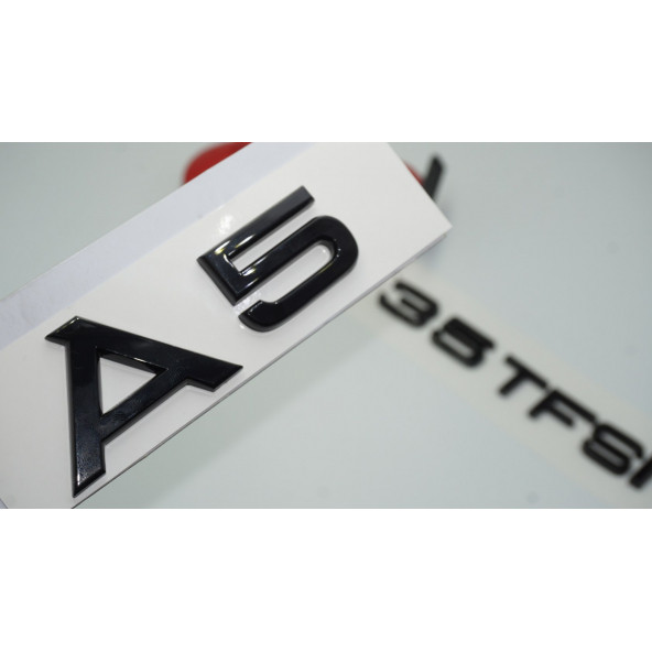 Audi A5 35 TFSi Parlak Siyah ABS 3M 3D Bagaj Yazı Logo Orjinal Ürün