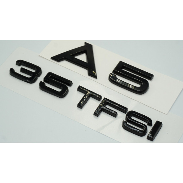 Audi A5 35 TFSi Parlak Siyah ABS 3M 3D Bagaj Yazı Logo Orjinal Ürün - 2