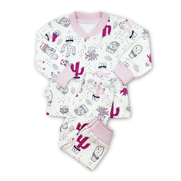 Sema Bebe Sema Baby Sleeper Cactus Bebek Pijama Takımı 6-9 Ay - Pembe