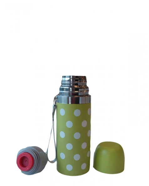 Sema Bebe Sema Baby Puantiyeli Bebek Termosu 350 ml - Yeşil - 2