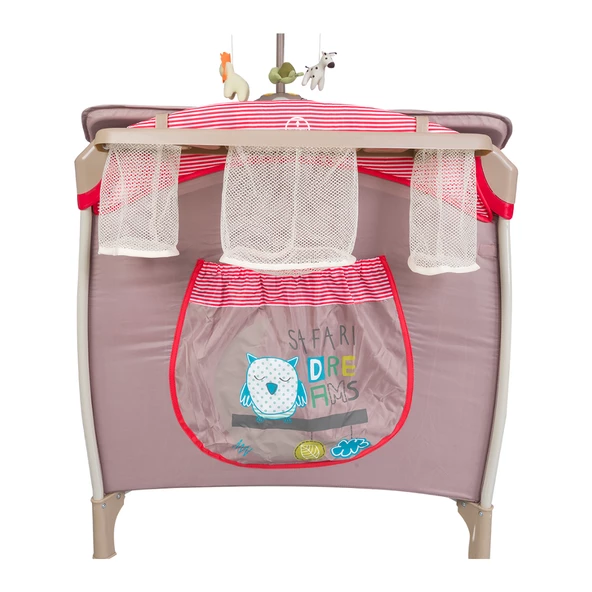 KANZ Kanz Hamburg 70x110cm Dönenceli Oyun Parkı Seyahat Yatağı - Kırmızı - 4