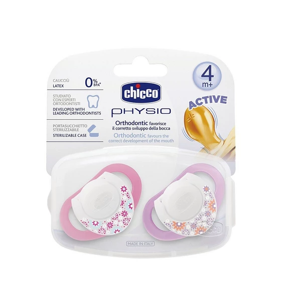 Chicco Chicco Physio Kauçuk Emzik 4+ ay - Pembe