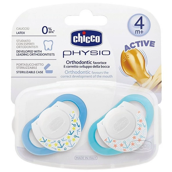 Chicco Chicco Physio Kauçuk Emzik +4ay - Mavi