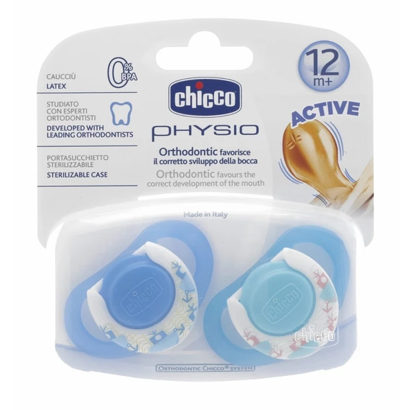 Chicco Chicco 2 li Physio Kauçuk Emzik 12 ay+ Erkek