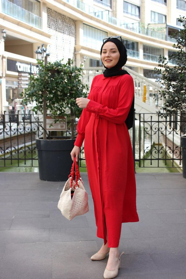 El Örgüsü Makrome Kırmızı Saplı Çanta