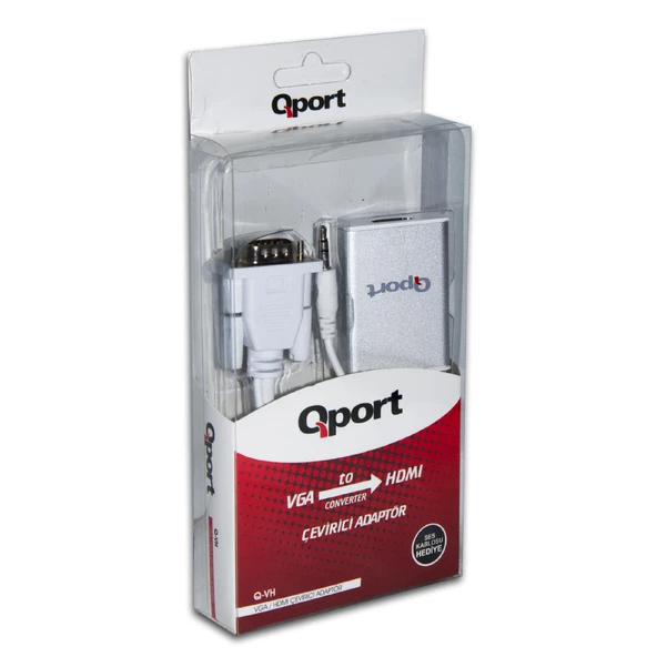QPORT Q-VH VGA TO HDMI ÇEVİRİCİ + SES KABLOSU - 4