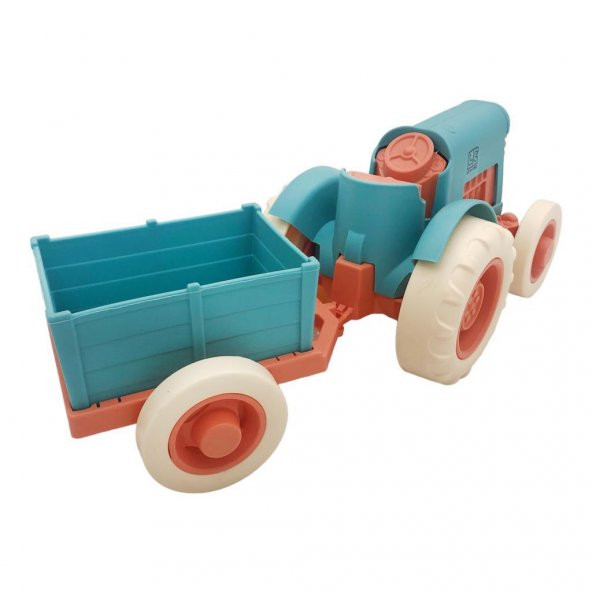 Lets Be Child Römorklu Sürtmeli Plastik Traktör LC-30878 Turkuaz-Turuncu - 4