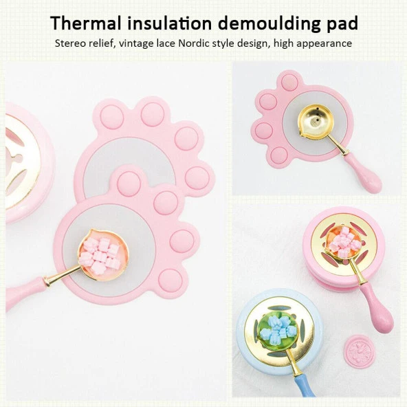 Mühür Mumu Döküm Silikon Pati Baskı Ped Yapışmayan Pembe - Resim 3