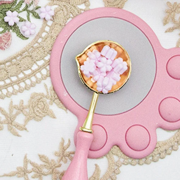 Mühür Mumu Döküm Silikon Pati Baskı Ped Yapışmayan Pembe - Resim 7