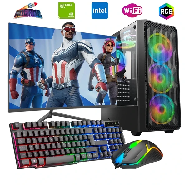 ROGAME RKT660228 INTEL I5 12400F 16GB 480SSD 4GB GTX1650 24" Mon. Oyun Bilgisayarı ürün görseli