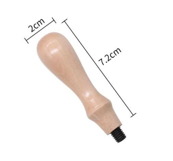 Ahşap Mum Mühürü Sapı Lotus Ağacı M8 Metal Dişli - 2