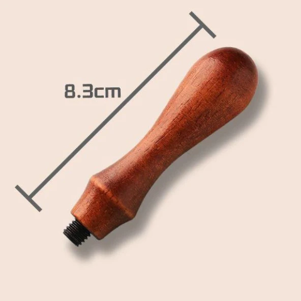 Ahşap Mum Mühürü Sapı Ayva Ağacı M8 Metal Dişli - Resim 5