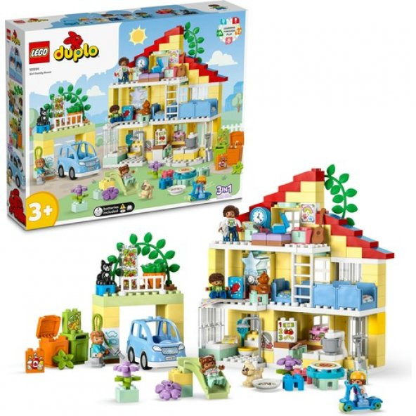 LEGO Duplo 10994 Town 3'ü Bir Arada Aile Evi  (218 Parça)
