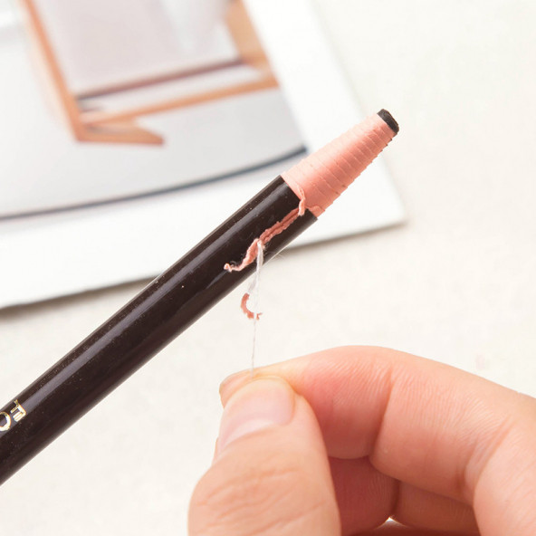 Prime 1 Adet Siyah Kalıcı Makyaj Microblading Ipli Işaretleme Kalemi