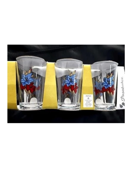 Paşabahçe 52052 Gül Desenli Su Bardağı 205 cc 6'lı ürün görseli 1