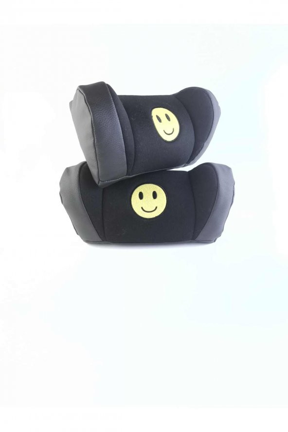 EMOJİ GÜLEN YÜZ OTO İKİLİ BOYUN YASTIĞI