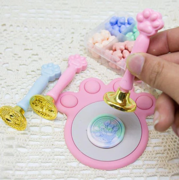 Mum Mühürü Sapı Pembe Renkli Sentetik Reçine M8 Dişli - Resim 3