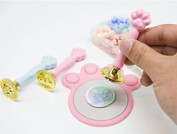 Mum Mühürü Sapı Pembe Renkli Sentetik Reçine M8 Dişli - Resim 4