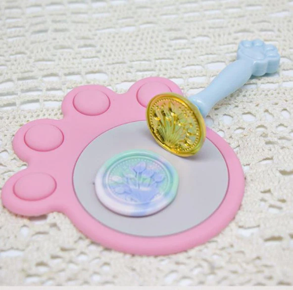 Mum Mühürü Sapı Mavi Renkli Sentetik Reçine M8 Dişli - Resim 3