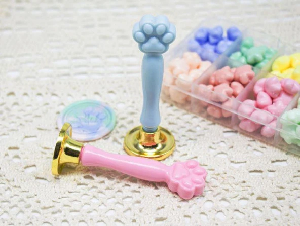 Mum Mühürü Sapı Mavi Renkli Sentetik Reçine M8 Dişli - Resim 4