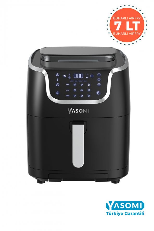 Yasomi Y77 Xxl Buharli Airfryer Fritöz 7Lt 1700W Siyah ( Yasomi Türkiye Garantili)