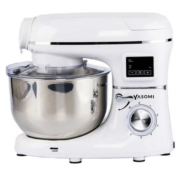Yasomi Sm 1504Bml Beyaz Led Ekranlı Kıyma Çekme Aparatlı Ve Blender Stand Mikser Mutfak Şefi 1500W