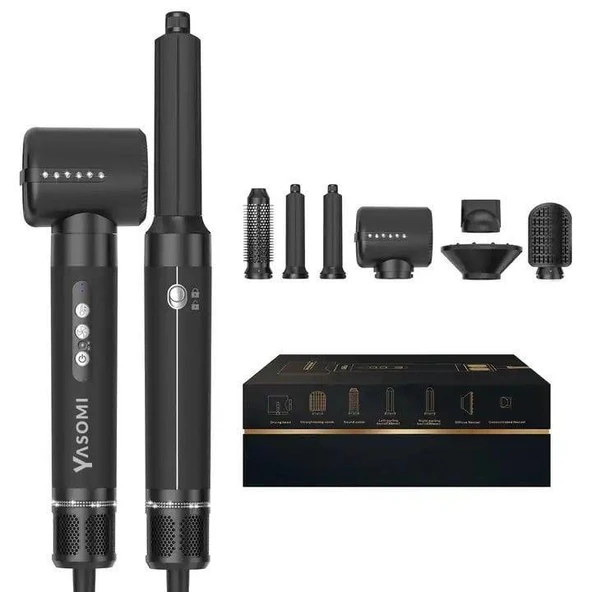 Yasomi S1 Pro 7 In 1 110.000 Rpm Motor Gücü 3 Kademe Saç Şekillendirici - 2