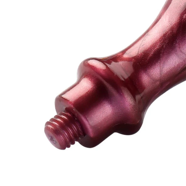 Mum Mühürü Sapı ABS Reçine El Yapımı Sedefli Bordo M8 Dişli - Resim 3