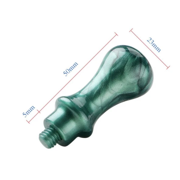 Mum Mühürü Sapı ABS Reçine El Yapımı Sedefli Yeşil M8 Dişli - Resim 3