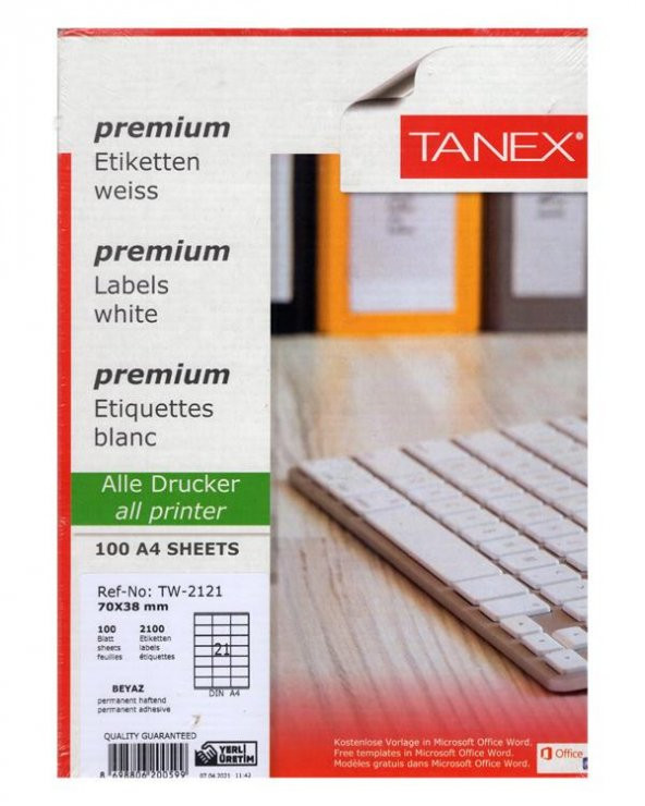 Tanex Lazer Bilgisayar Etiketi