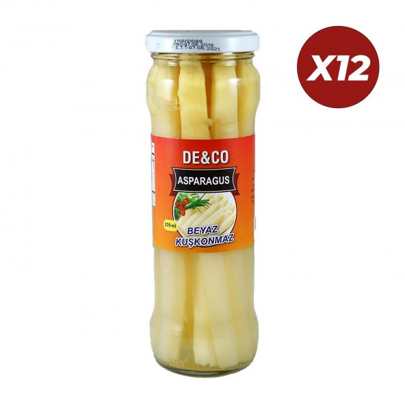 Deco Asparagus Beyaz Kuşkonmaz 370 Ml 12 Adet (1 Koli)