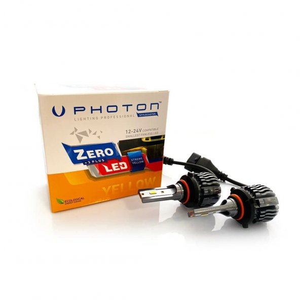 Photon Zero HB3 9005 / HB4 9006 Xtreme Yellow +3 Plus Fansız Led