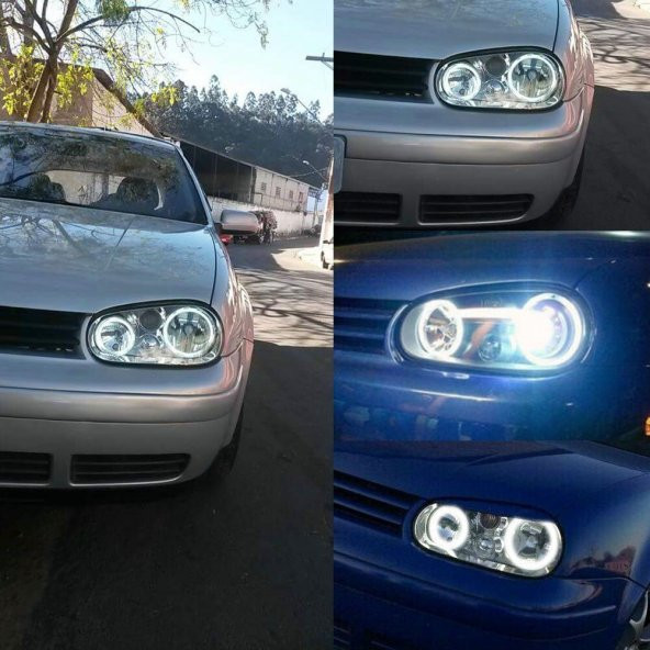 Golf 4 Mk4 Yuvarlak Angel Far Halkası Beyaz Sarı Mavi Kırmzı Renk Beyaz
