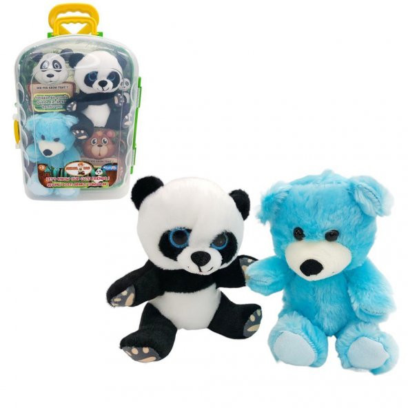 Asya Oyuncak 2'li Peluş Bavulda CESE-10040 Panda & Ayı