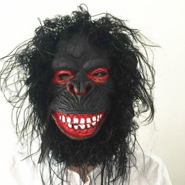 Lateks Tam Yüz Orangutan Maskesi Saçlı (3984)