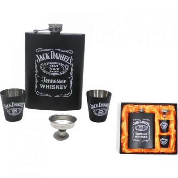 Jack Içki Viski Konyak Vodka Matara Seti 8 Oz 227 ml Hediyelik