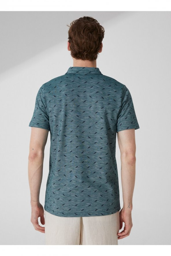 Baskılı Yeşil Erkek Polo T-shirt Ts1014000274 - Resim 6