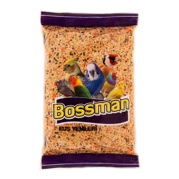 Bossman Süper Lüx Karışık Vitaminli Muhabbet Kuşu Yemi 1 kg