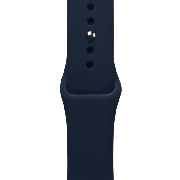ScHitec 42-49mm Yeni Nesil Apple Uyumlu Akıllı Saat Kordonu Silikon Lacivert
