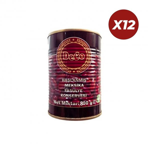 Deco Meksika Fasulyesi 800 Gr 12 Adet (1 Koli)
