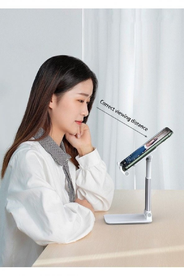 Masa Üstü Tablet Tutucu Telefon Tutucu Stand 2 Kademeli Uzunluk Ayarlı Telefon Tutucu