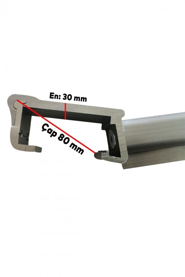 Balkon Çamaşır Kurutma Askısı Alüminyum Küpeşte Askılığı Kurutmalık Bronz Kare 80x30 Mm - 2