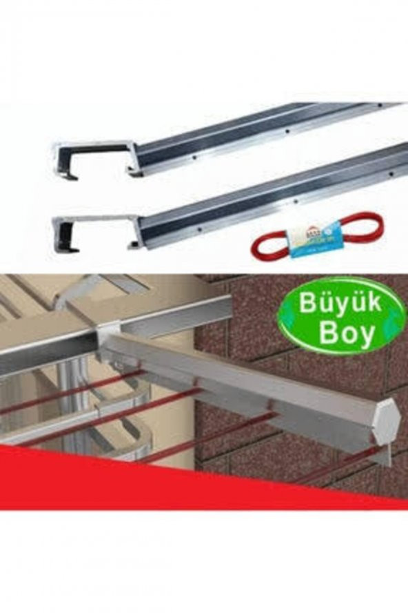 Metal Balkon Çamaşır Askisi 80x30 Cam Balkon - 2