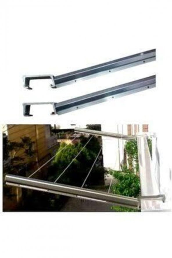 Metal Balkon Çamaşır Askisi 80x30 Cam Balkon - 3