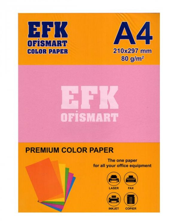 Efk Ofismart Renkli Fotokopi Kağıdı Pembe